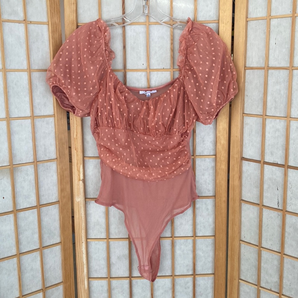 Rose Tulle Bodysuit